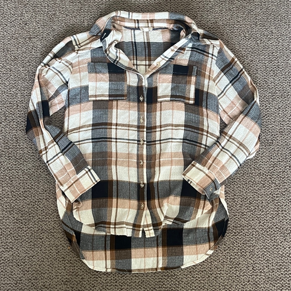 Anthropologie plaid long sleeve - Picture 3 of 5